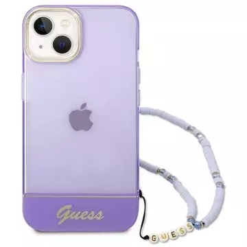 Etui Guess GUHCP14MHGCOHU do Apple iPhone 14 Plus 6,7" fioletoowy/fialové pevné pouzdro Translucent Pearl Strap