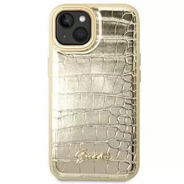 Etui Guess GUHCP14MHGCRHD do Apple iPhone 14 Plus 6,7" złoty/zlatý pevný obal Croco Collection