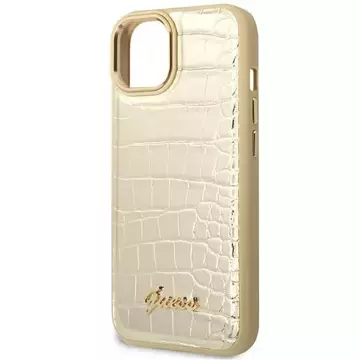 Etui Guess GUHCP14MHGCRHD do Apple iPhone 14 Plus 6,7" złoty/zlatý pevný obal Croco Collection