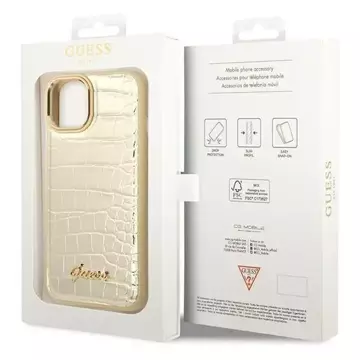 Etui Guess GUHCP14MHGCRHD do Apple iPhone 14 Plus 6,7" złoty/zlatý pevný obal Croco Collection