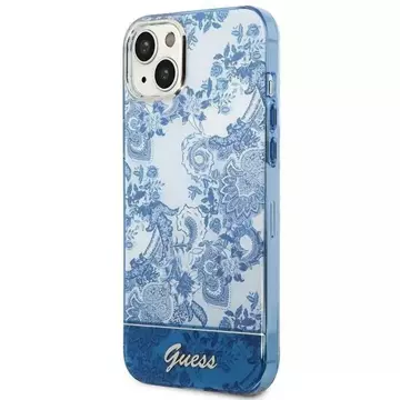 "Etui Guess GUHCP14MHGPLHB do Apple iPhone 14 Plus 6,7\" černé/modré pevné pouzdro Porcelain Collection"