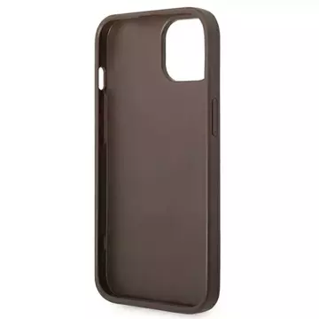 Etui Guess GUHCP14SG4GFBR pro iPhone 14 6,1" pevný obal 4G kovové zlaté logo