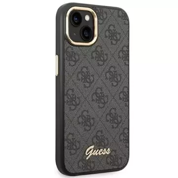 Etui Guess GUHCP14SHG4SHK pro Apple iPhone 14 6,1" černý/černý pevný obal 4G Vintage Gold Logo