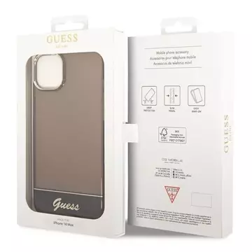 Etui Guess GUHCP14SHGCOK pro Apple iPhone 14 6,1" černý/černý pevný obal Translucent