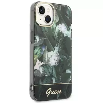 Etui Guess GUHCP14SHGJGHA do Apple iPhone 14 6,1" zielony/zelené pevné pouzdro Jungle Collection