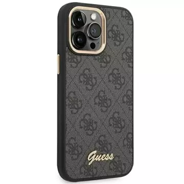 Etui Guess GUHCP14XHG4SHK pro Apple iPhone 14 Pro Max 6,7" černé/černé pevné pouzdro 4G Vintage Gold Logo