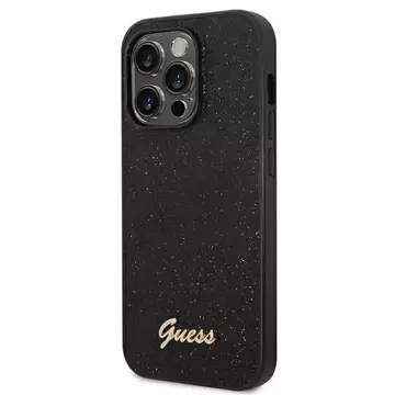 "Etui Guess GUHCP14XHGGSHK do Apple iPhone 14 Pro Max 6,7\" černé/černé pevné pouzdro Glitter Script"