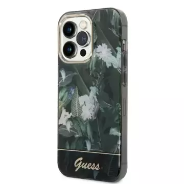 Etui Guess GUHCP14XHGJGHA do Apple iPhone 14 Pro Max 6,7" zielonový/zelený pevný obal Jungle Collection