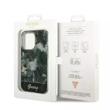 Etui Guess GUHCP14XHGJGHA do Apple iPhone 14 Pro Max 6,7" zielonový/zelený pevný obal Jungle Collection