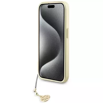 Etui Guess GUHCP15LGF4GBR pro iPhone 15 Pro 6,1" brązowý/hnědý pevný obal 4G Charms Collection