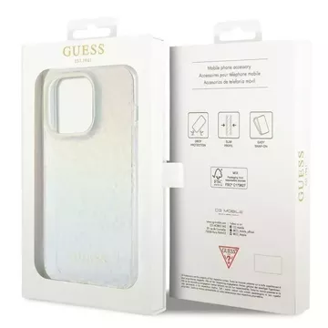 Etui Guess GUHCP15LHDECMI pro iPhone 15 Pro 6,1" wielokolorowy pevný obal IML Faceted Mirror Disco Iridescent