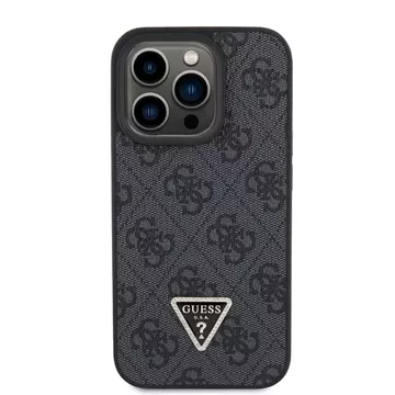 Etui Guess GUHCP15LP4TDSCPK pro iPhone 15 Pro 6,1" černé/černé pevné pouzdro Crossbody 4G kovové logo