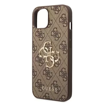 Etui Guess GUHCP15M4GMGBR pro iPhone 15 Plus 6,7" pevný obal 4G Big Metal Logo brązowy/hnědé