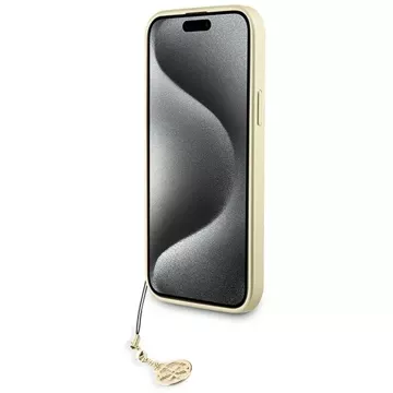 Etui Guess GUHCP15MGF4GBR pro iPhone 15 Plus 6,7" pevný obal 4G Charms Collection brązowy/hnědý