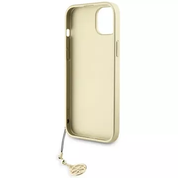 Etui Guess GUHCP15MGF4GBR pro iPhone 15 Plus 6,7" pevný obal 4G Charms Collection brązowy/hnědý