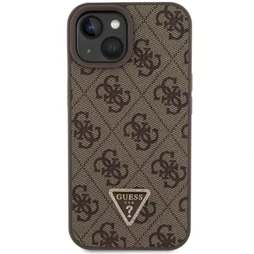 Etui Guess GUHCP15MP4TDSCPW na iPhone 15 Plus 6,7" pevné pouzdro Crossbody 4G kovové logo brązowy/hnědé