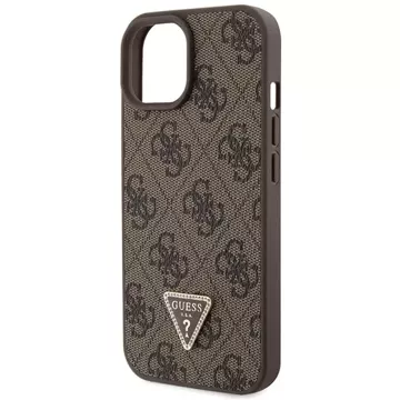 Etui Guess GUHCP15MP4TDSCPW na iPhone 15 Plus 6,7" pevné pouzdro Crossbody 4G kovové logo brązowy/hnědé