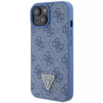 Etui Guess GUHCP15SP4TDSCPB pro iPhone 15 6,1" niebieski/modrý pevný obal Crossbody 4G kovové logo