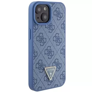 Etui Guess GUHCP15SP4TDSCPB pro iPhone 15 6,1" niebieski/modrý pevný obal Crossbody 4G kovové logo