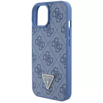 Etui Guess GUHCP15SP4TDSCPB pro iPhone 15 6,1" niebieski/modrý pevný obal Crossbody 4G kovové logo