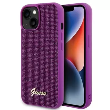 Etui Guess GUHCP15SPMSDGSF pro iPhone 15 6,1" pevný kryt fuksja/fuschia Disco Metal Script