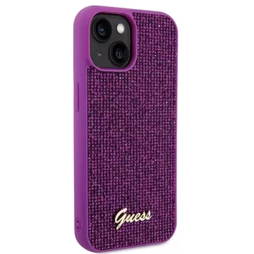 Etui Guess GUHCP15SPMSDGSF pro iPhone 15 6,1" pevný kryt fuksja/fuschia Disco Metal Script