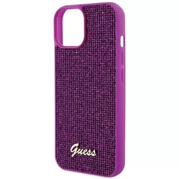 Etui Guess GUHCP15SPMSDGSF pro iPhone 15 6,1" pevný kryt fuksja/fuschia Disco Metal Script