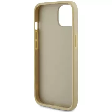 Etui Guess GUHCP15SPSP4LGD na iPhone 15 6,1" złoty/zlatý pevný obal Perforated 4G Glitter