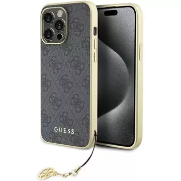 Etui Guess GUHCP15XGF4GGR pro iPhone 15 Pro Max 6,7" szary/grey hardcase 4G Charms Collection