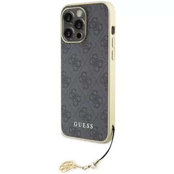 Etui Guess GUHCP15XGF4GGR pro iPhone 15 Pro Max 6,7" szary/grey hardcase 4G Charms Collection