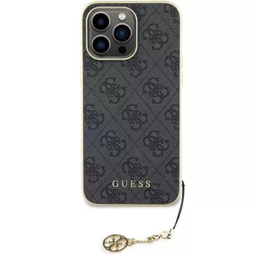 Etui Guess GUHCP15XGF4GGR pro iPhone 15 Pro Max 6,7" szary/grey hardcase 4G Charms Collection