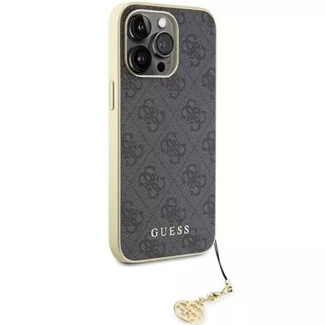 Etui Guess GUHCP15XGF4GGR pro iPhone 15 Pro Max 6,7" szary/grey hardcase 4G Charms Collection