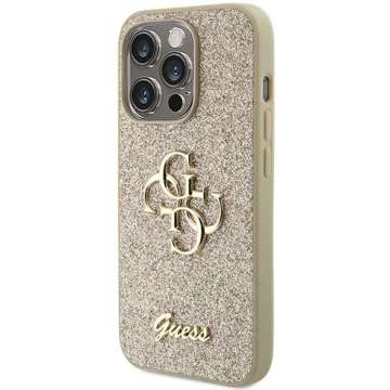 Etui Guess GUHCP15XHG4SGD pro iPhone 15 Pro Max 6,7" zlatý/zlatý pevný obal Glitter Script Big 4G