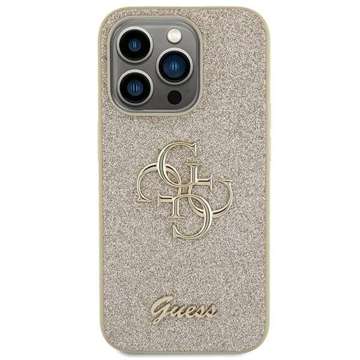 Etui Guess GUHCP15XHG4SGD pro iPhone 15 Pro Max 6,7" zlatý/zlatý pevný obal Glitter Script Big 4G