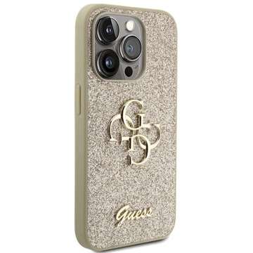 Etui Guess GUHCP15XHG4SGD pro iPhone 15 Pro Max 6,7" zlatý/zlatý pevný obal Glitter Script Big 4G