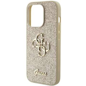 Etui Guess GUHCP15XHG4SGD pro iPhone 15 Pro Max 6,7" zlatý/zlatý pevný obal Glitter Script Big 4G