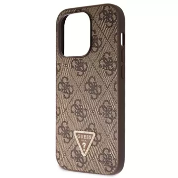 Etui Guess GUHCP15XP4TDSCPW pro iPhone 15 Pro Max 6,7" brązowý/hnědý pevný obal Crossbody 4G kovové logo