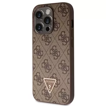 Etui Guess GUHCP15XP4TDSCPW pro iPhone 15 Pro Max 6,7" brązowý/hnědý pevný obal Crossbody 4G kovové logo