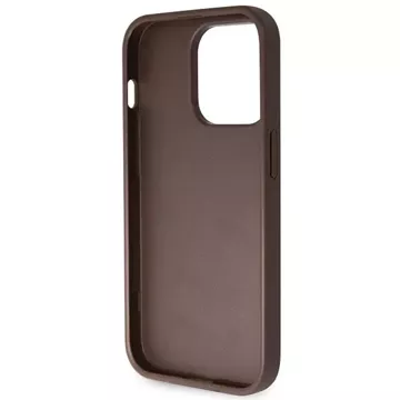 Etui Guess GUHCP15XP4TDSCPW pro iPhone 15 Pro Max 6,7" brązowý/hnědý pevný obal Crossbody 4G kovové logo