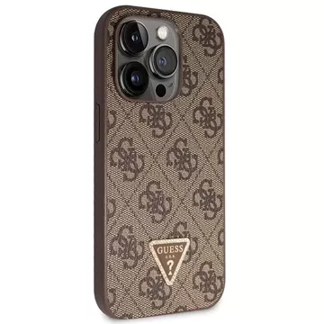 Etui Guess GUHCP15XP4TDSCPW pro iPhone 15 Pro Max 6,7" brązowý/hnědý pevný obal Crossbody 4G kovové logo