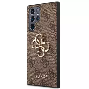 Etui Guess GUHCS22L4GMGBR S908 do pevného pouzdra Samsung Galaxy S22 Ultra 4G velké kovové logo