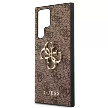 Etui Guess GUHCS22L4GMGBR S908 do pevného pouzdra Samsung Galaxy S22 Ultra 4G velké kovové logo