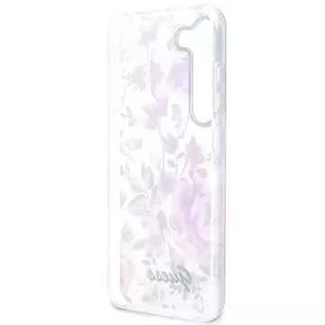 Etui Guess GUHCS23MHCFWST do Samsung Galaxy S23 Plus S916 bílé/bílé pevné pouzdro Flower Collection