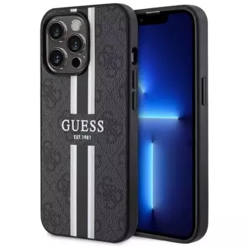 Etui Guess GUHMP13LP4RPSK pro iPhone 13 Pro / 13 6,1" pevný obal 4G Printed Stripes MagSafe