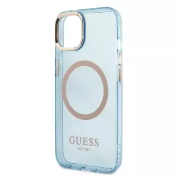 Etui Guess GUHMP13MHTCMB pro iPhone 13 6,1" pevný obal Gold Outline Translucent MagSafe