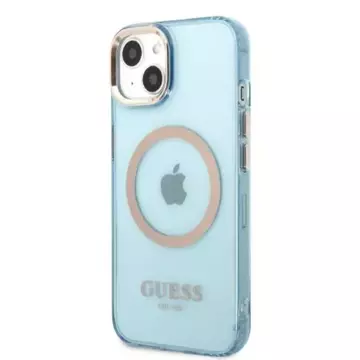 Etui Guess GUHMP13MHTCMB pro iPhone 13 6,1" pevný obal Gold Outline Translucent MagSafe