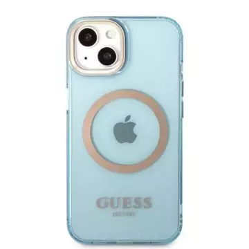 Etui Guess GUHMP13MHTCMB pro iPhone 13 6,1" pevný obal Gold Outline Translucent MagSafe