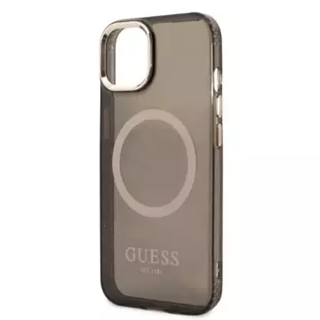 Etui Guess GUHMP13MHTCMK pro iPhone 13 6,1" pevný obal Gold Outline Translucent MagSafe