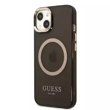 Etui Guess GUHMP13MHTCMK pro iPhone 13 6,1" pevný obal Gold Outline Translucent MagSafe