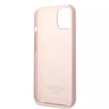 Etui Guess GUHMP13SSBPLP pro iPhone 13 mini 5,4" pevné pouzdro silikonové logo Plate MagSafe